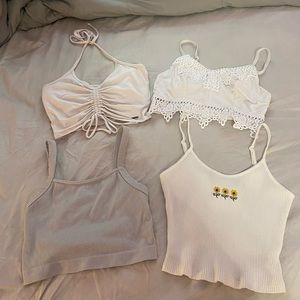 White crop tops (CAN BE SOLD SEPARATE)